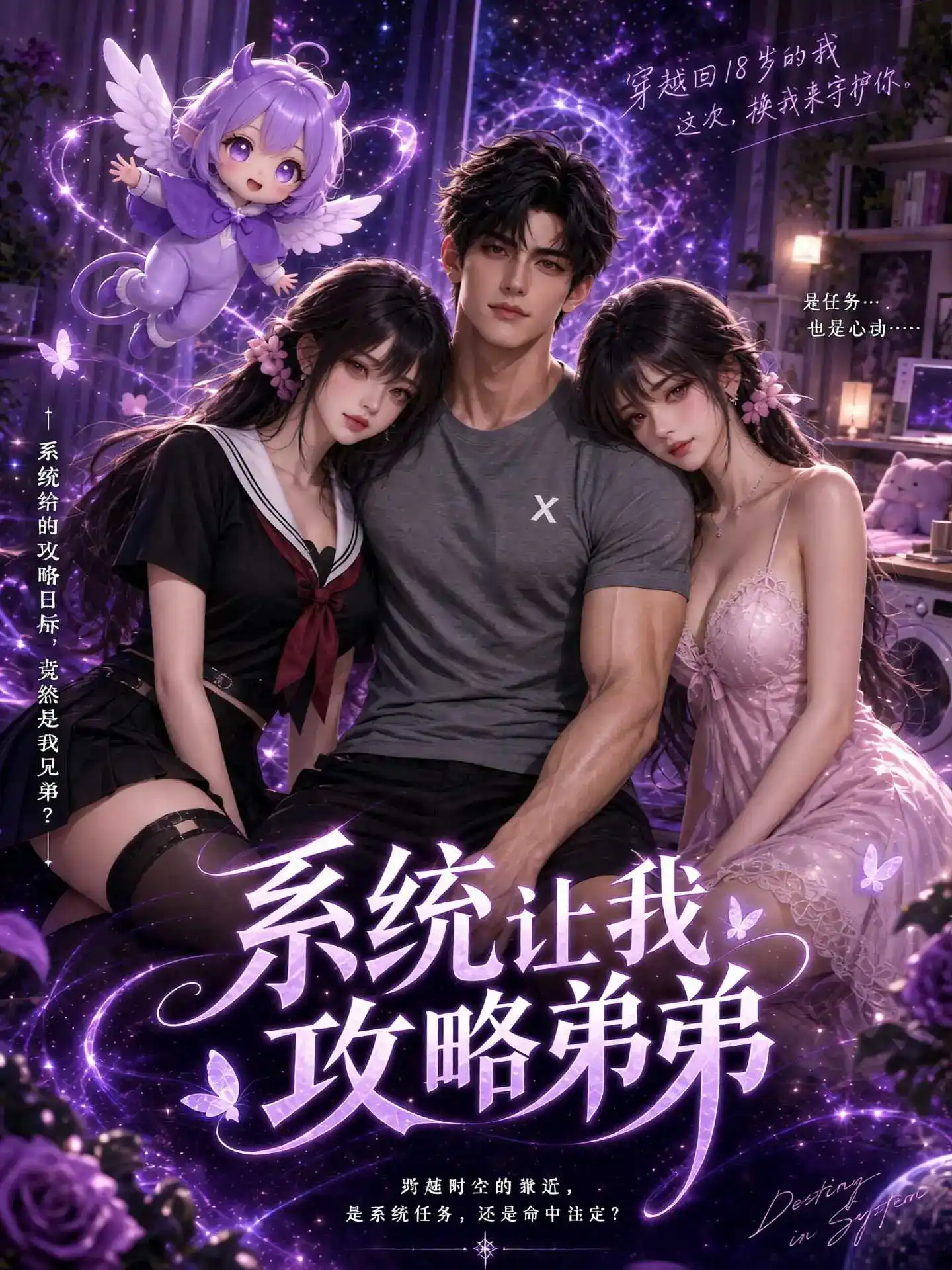 《系统让我攻略弟弟》AI漫剧海报